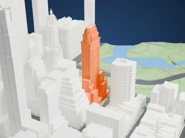 The Pierre model, East view