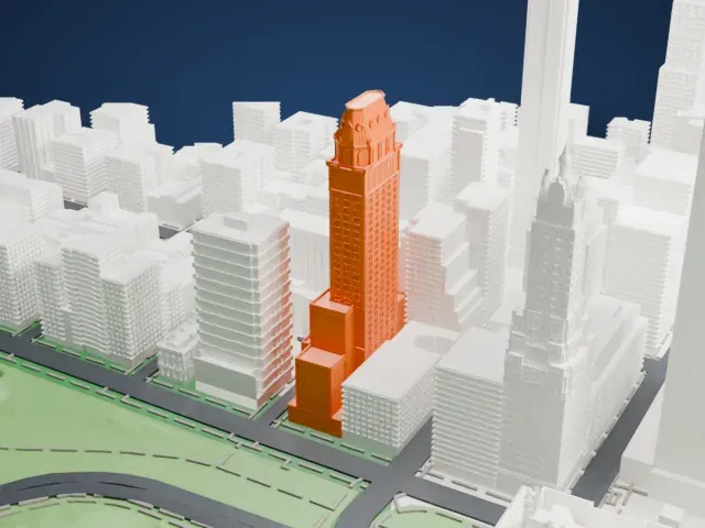 The Pierre model, West view