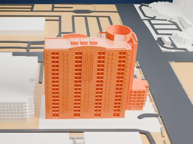The Platinum model, East view
