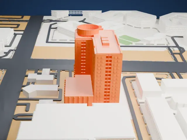 The Platinum model, South view