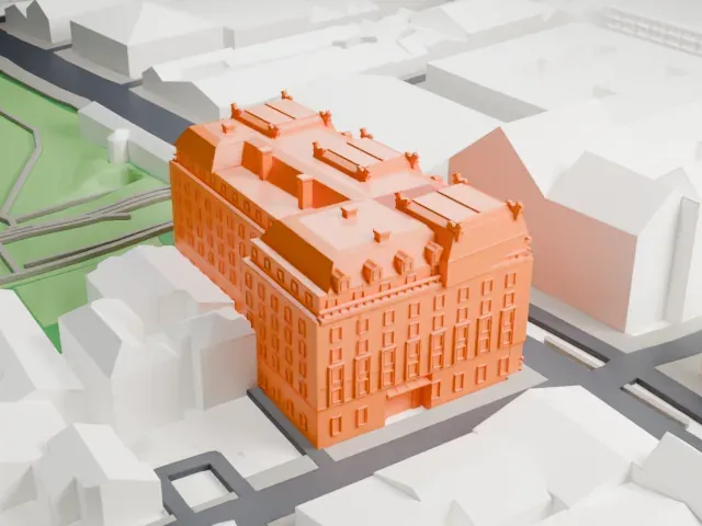 The Ritz Hotel, London model, East view