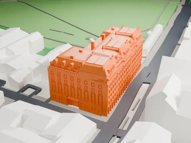 The Ritz Hotel, London model, North view