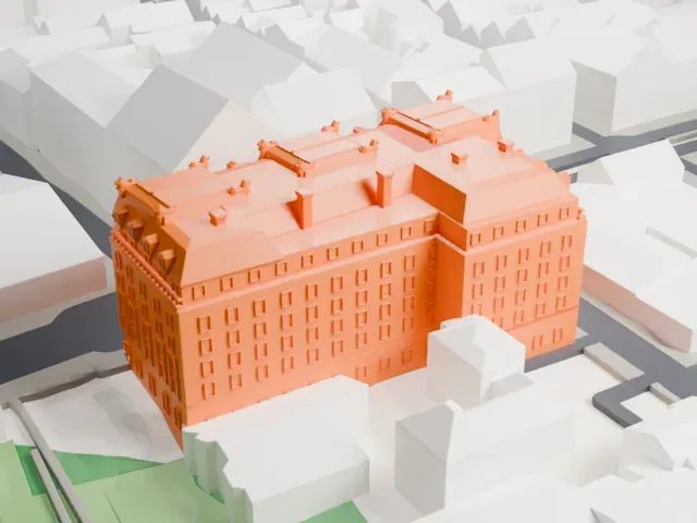 The Ritz Hotel, London model, South view