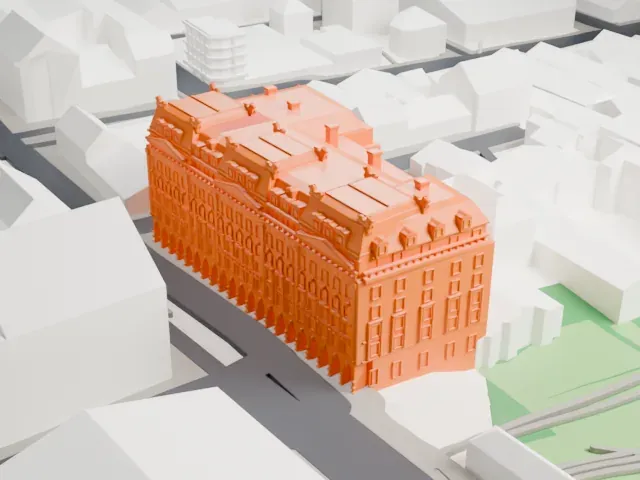 The Ritz Hotel, London model, West view