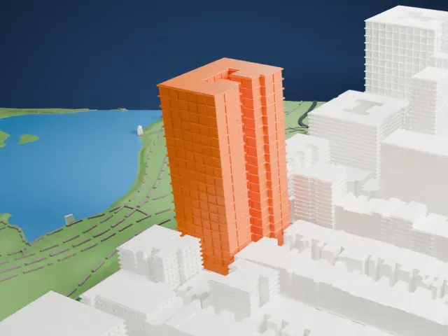 The San Remo model, North view