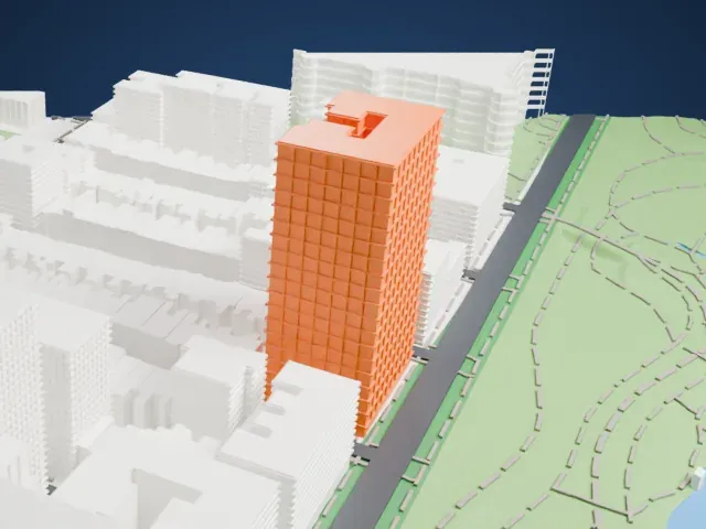The San Remo model, South view