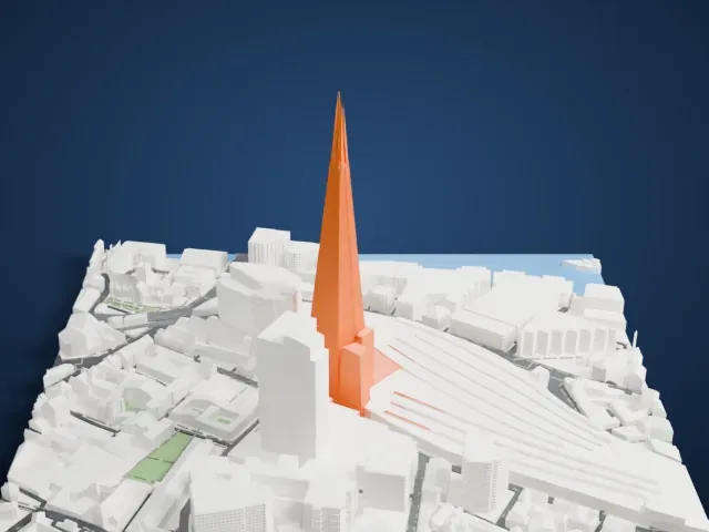 The Shard model, South view
