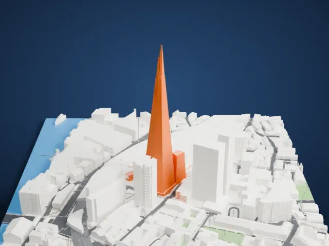 The Shard model, West view