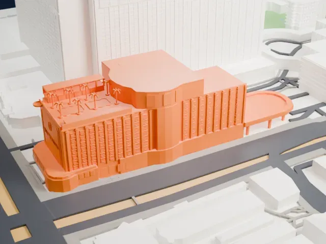 The Vanderpump Hotel Las Vegas model, South view