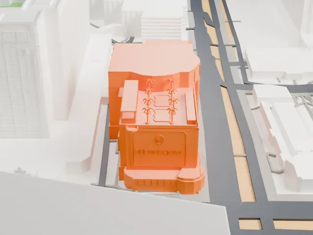 The Vanderpump Hotel Las Vegas model, West view