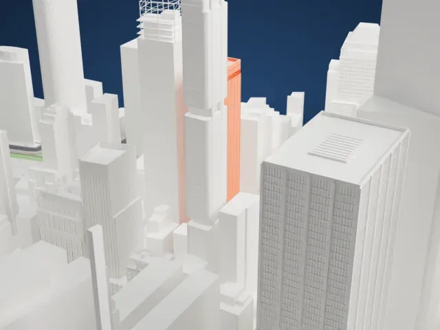 The Washington New York City model, East view