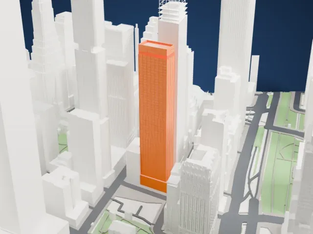 The Washington New York City model, North view