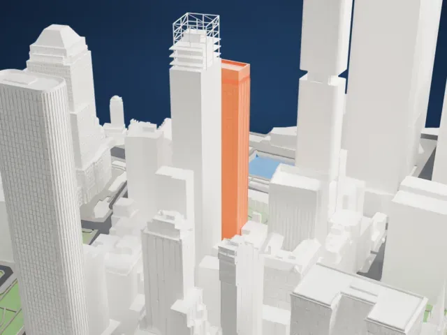 The Washington New York City model, South view