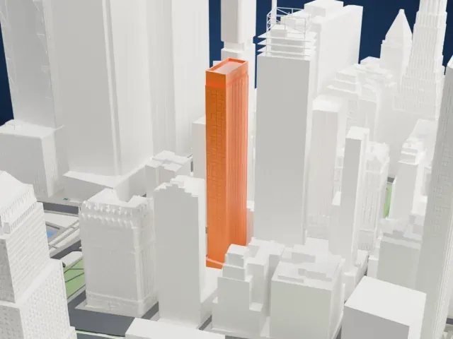 The Washington New York City model, West view