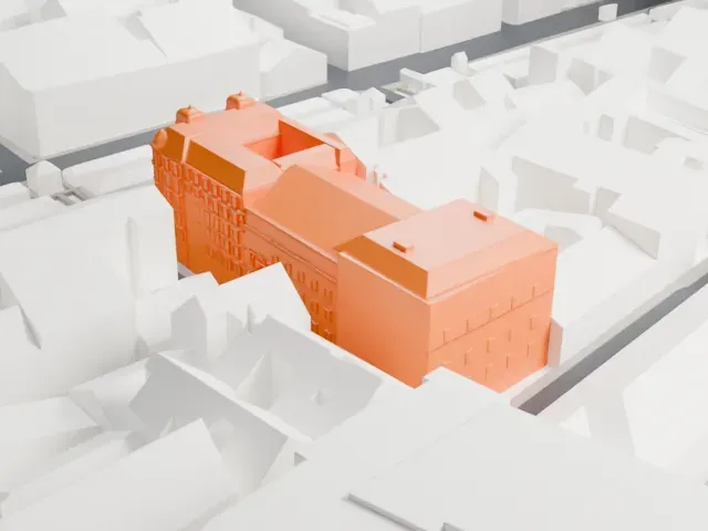 Theater an der Wien model, North view