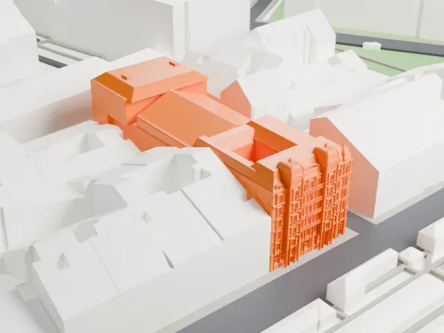 Theater an der Wien model, South view