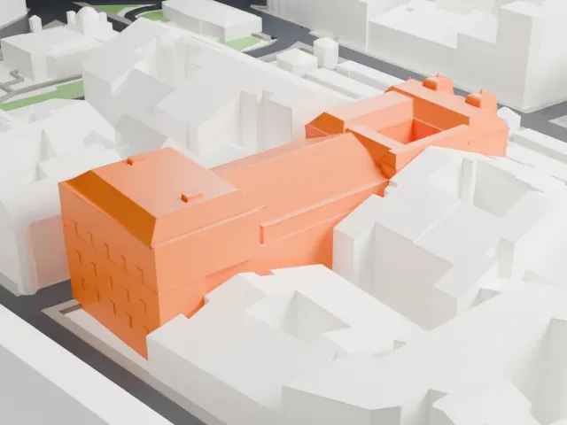 Theater an der Wien model, West view