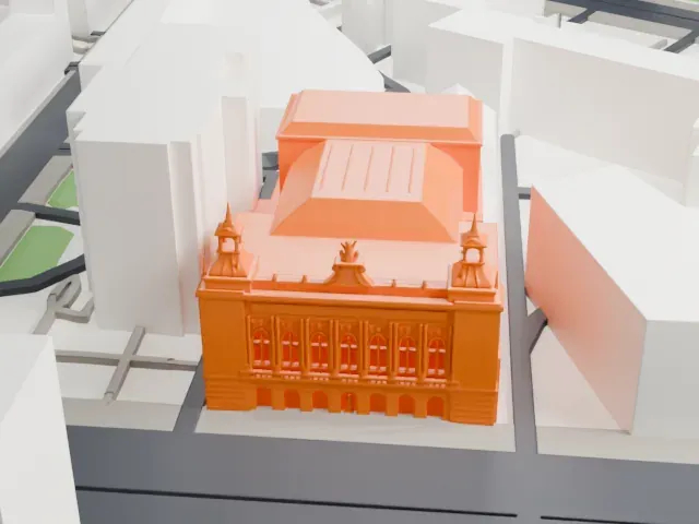 Theater des Westens model, South view