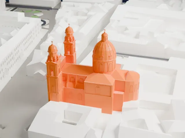 Theatine Church model, North view