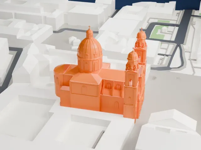 Theatine Church model, South view