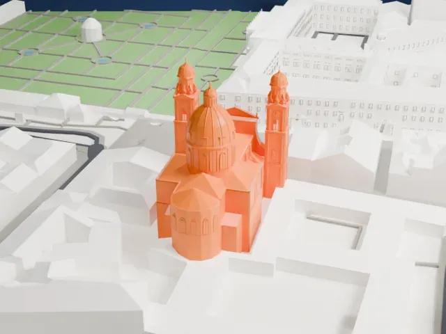 Theatine Church model, West view