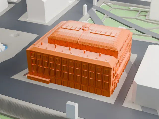 Théâtre de la Ville-Sarah Bernhardt model, South view