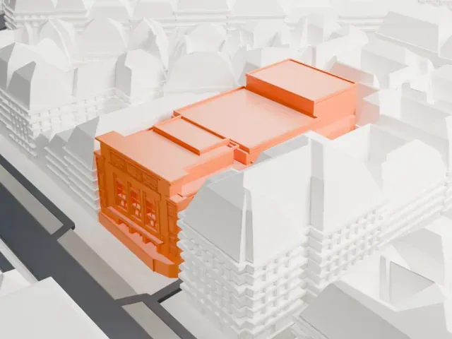 Théâtre des Champs-Élysées model, East view