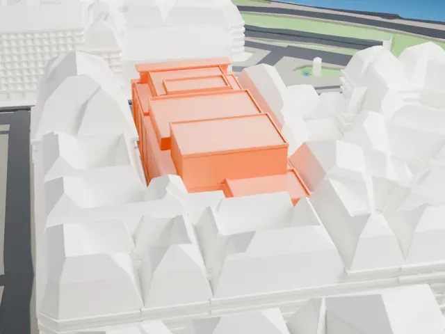 Théâtre des Champs-Élysées model, North view