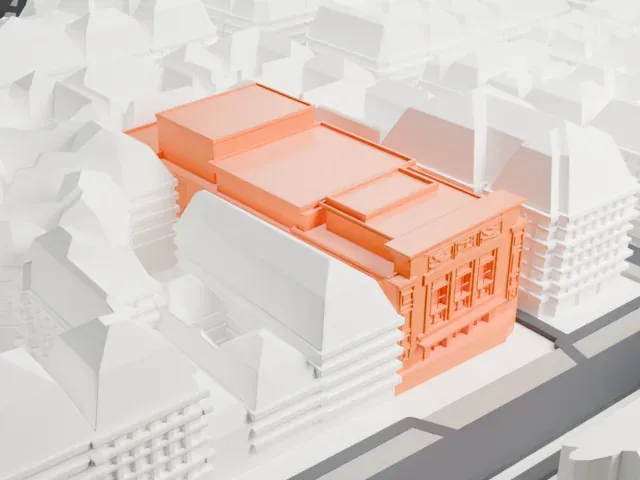 Théâtre des Champs-Élysées model, South view