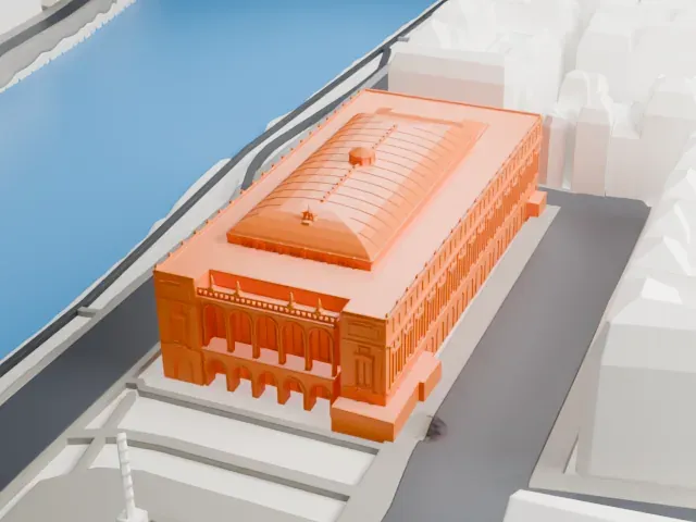 Théâtre du Châtelet model, East view