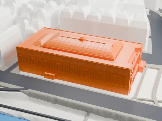 Théâtre du Châtelet model, South view