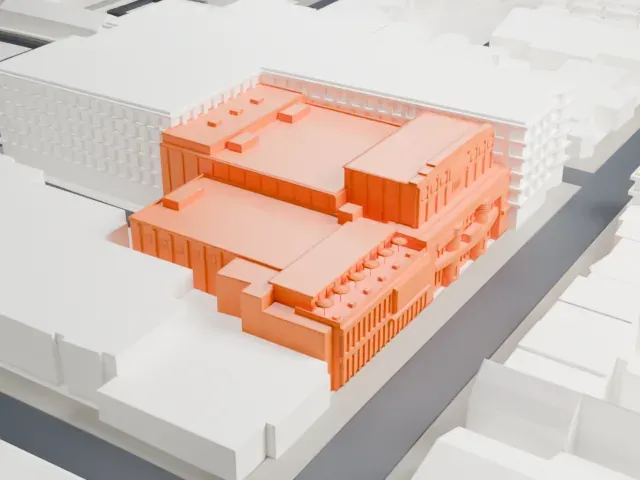 Théâtre Saint-Denis model, East view