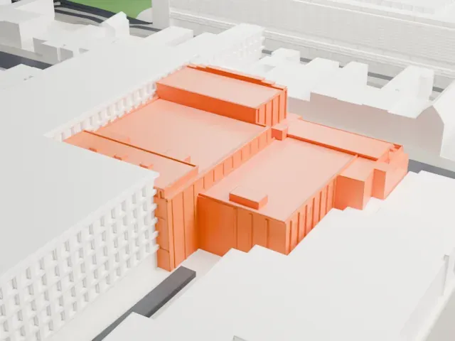 Théâtre Saint-Denis model, South view