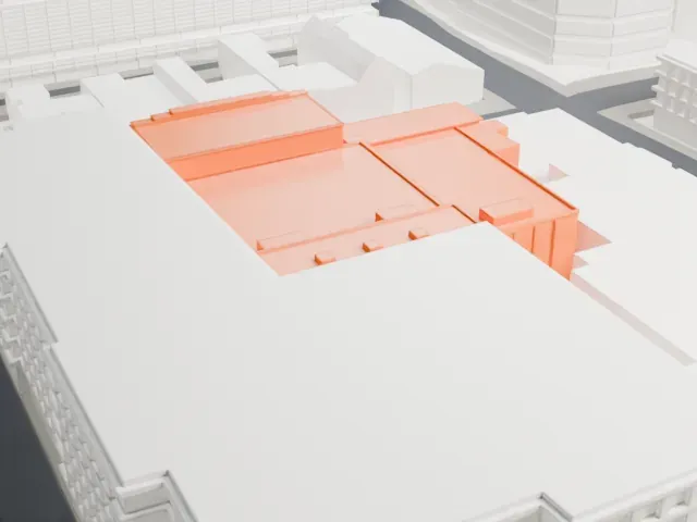 Théâtre Saint-Denis model, West view