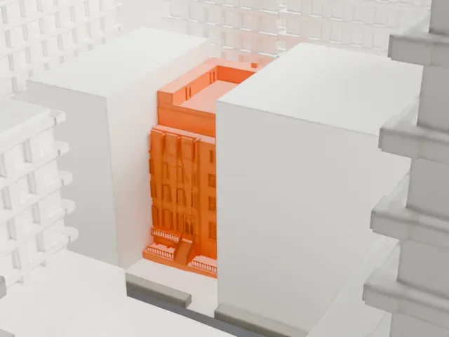 Theodore Roosevelt Birthplace National Historic Site model, North view