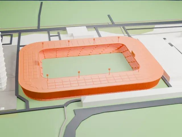 Thermoplan Arena model, East view