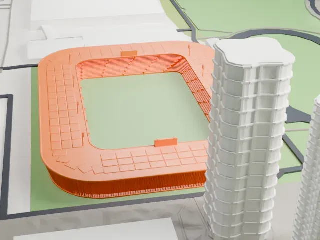 Thermoplan Arena model, South view