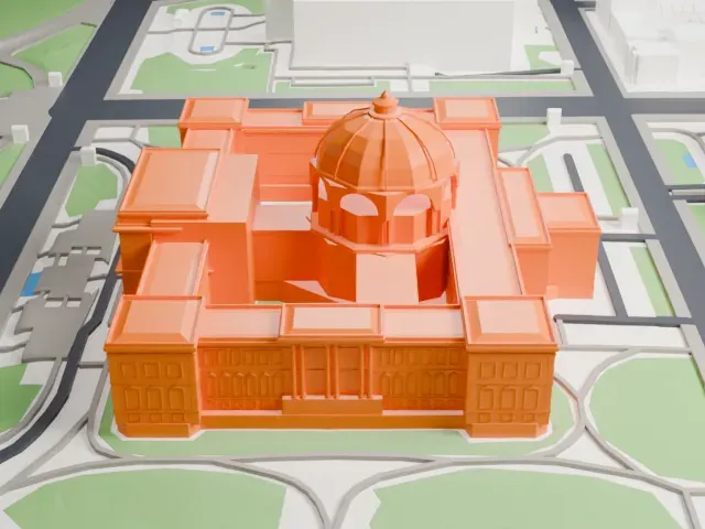Thomas Jefferson Building model, South view