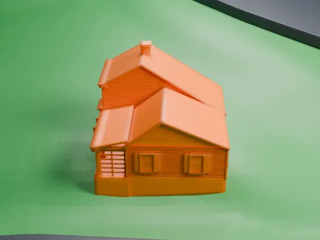 Thomas Paine Cottage model, East view