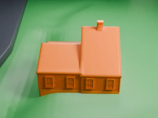 Thomas Paine Cottage model, North view