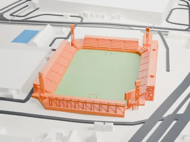 Thunderdome Stadium model, North view