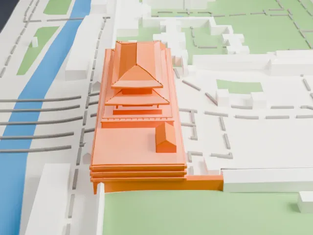 Tiananmen Gate model, East view