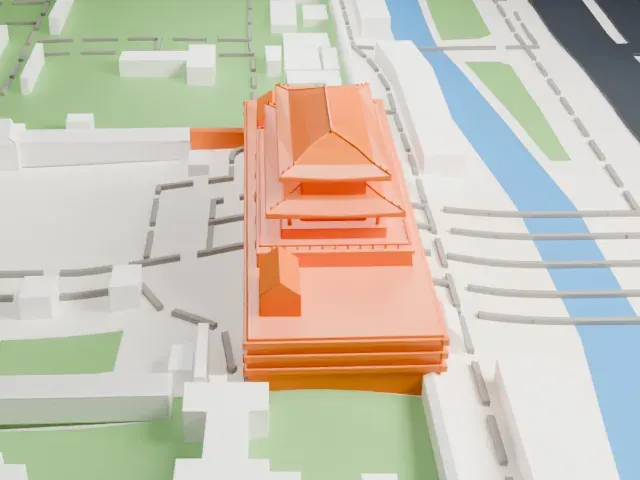 Tiananmen Gate model, West view