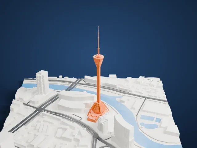 Tianfu Panda Tower model, East view