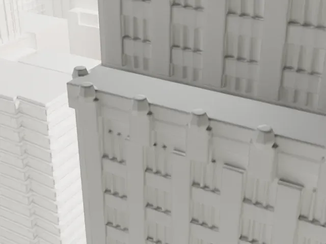 Tiffany and Company Building model, South view