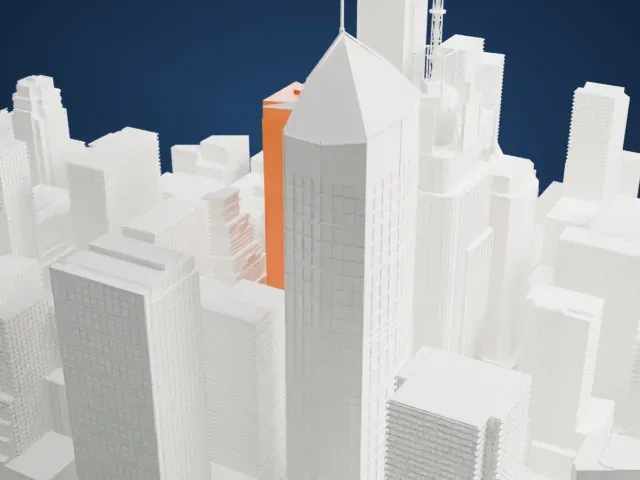Times Square Tower model, East view