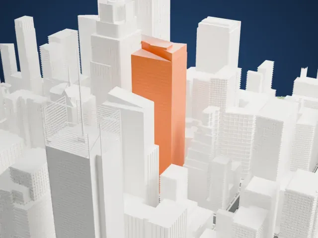 Times Square Tower model, West view
