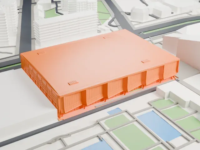 Tipos aréna model, North view