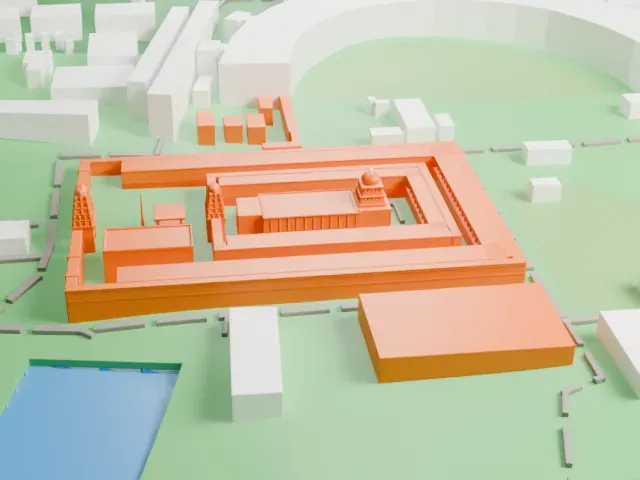 Tirumala Venkateswara Temple model, North view