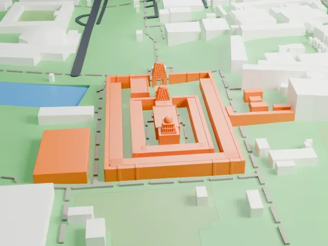 Tirumala Venkateswara Temple model, West view